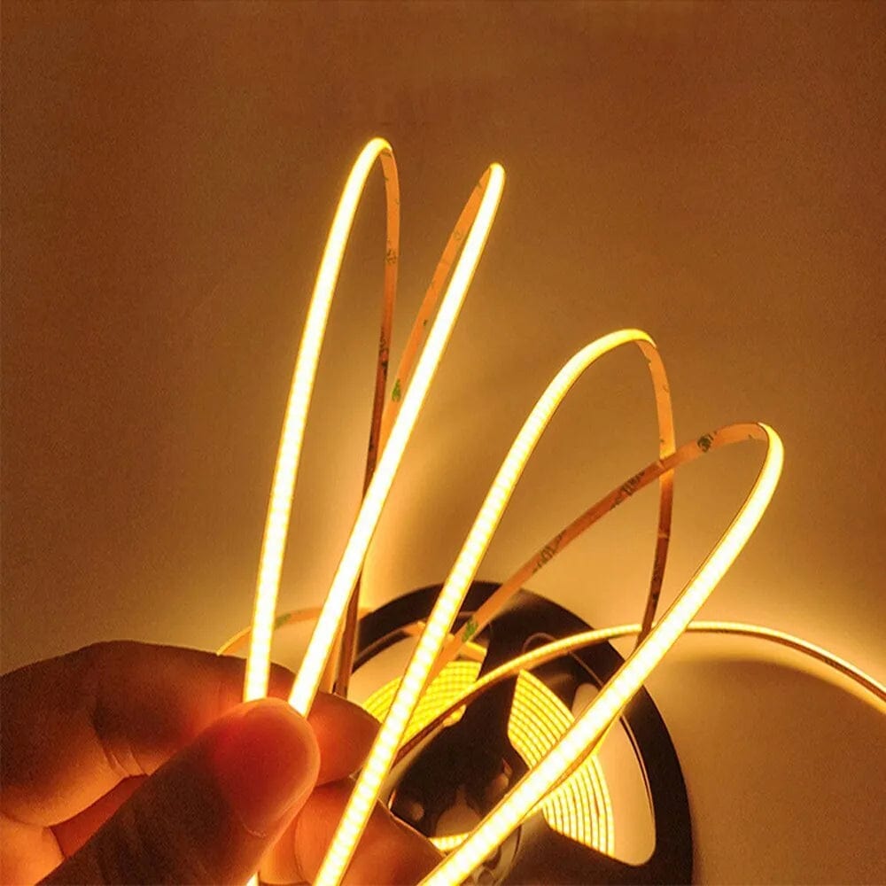 3mm | 5W/m 3000ºK | IP20 | Ultra Thin COB Flexible LED Strip Light-Light Ropes & Strings-Lighting Creations